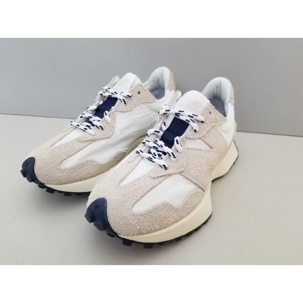 New Balance 327 Sneakers Moon Beam White Navy Womens Size 6.5 37